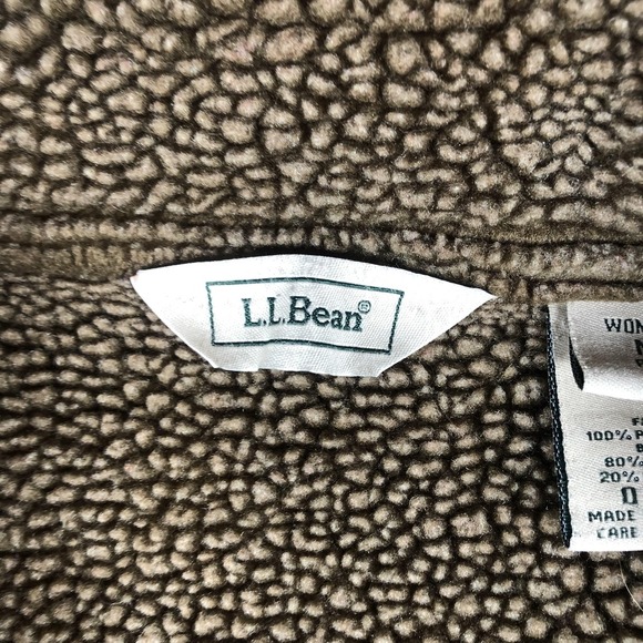 L.L.Bean Jacket Womens Petite Medium Red Faux Suede Sherpa‎ Lined Warm Coat - Picture 7 of 16